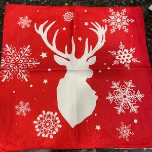 New Reindeer Pillow Cover. Fits 18”x18”Pillow. Zipper Closure